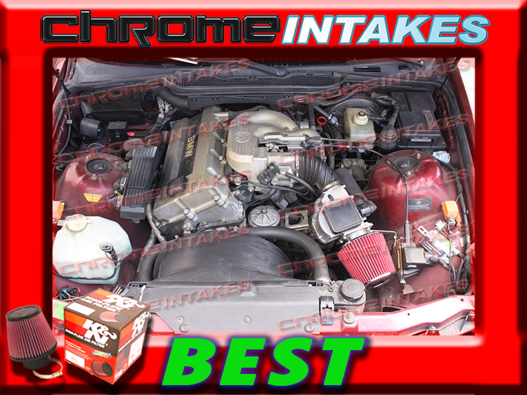 RED Filter For 92-95 BMW 318 318i 318is 318ti 1.8 L4 Short Ram Air Intake Kit
