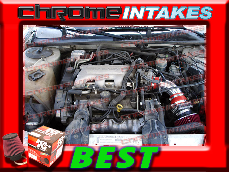 K/&N+RED 90 91-94 CHEVY LUMINA OLDSMOBILE CUTLASS CIERA//SUPREME 3.1L AIR INTAKE