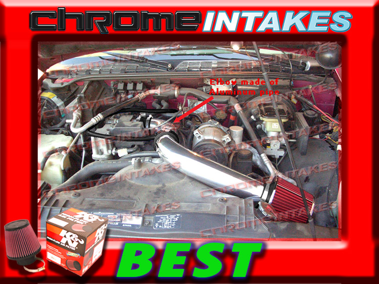 K/&N+BLUE RED 98-03 CHEVY S10 ZR2//XTREME//HOMBRE//SONOMA 2.2L COLD AIR INTAKE 3/"