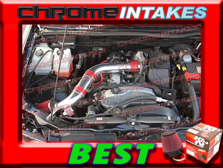 2007-2012 CHEVY COLORADO//GMC CANYON 2.9L AIR INTAKE KIT+CHF TBH Black Red
