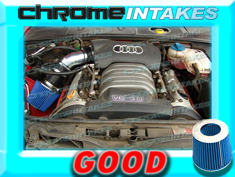 CF BLACK RED 02 03 04 05//2002 2003-2005 AUDI A4 A6 A 4//6 3.0L V6 AIR INTAKE KIT