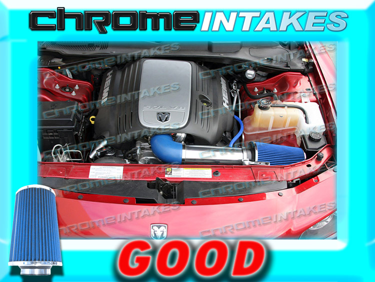 BLUE 05 06 07 08 09-12 CHARGER//MAGNUM//CHALLENGER//300C 5.7//6.1 V8 BIG AIR INTAKE