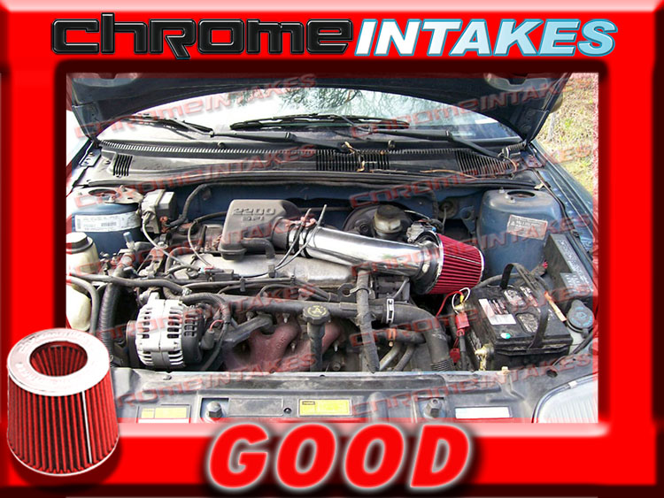 98-02 CHEVY CHEVROLET CAVALIER PONTIAC SUNFIRE 2.2L I4 AIR INTAKE+K/&N Black Red