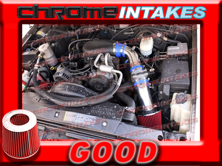 BLUE RED 96-05 CHEVY S10 ZR2 BLAZER SONOMA JIMMY 4.3 4.3L COLD AIR INTAKE KIT HS
