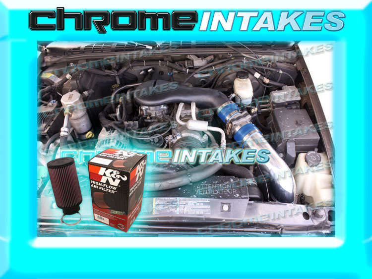 96-05 CHEVY S10 PICKUP BLAZER GMC SONOMA JIMMY 4.3L V6 AIR INTAKE KIT Black Blue